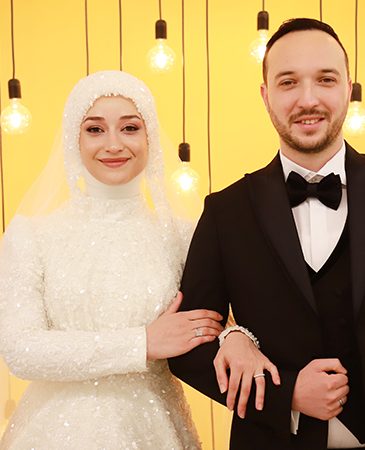 Fotoğraf Platosunda Gelin Damat Çekimi